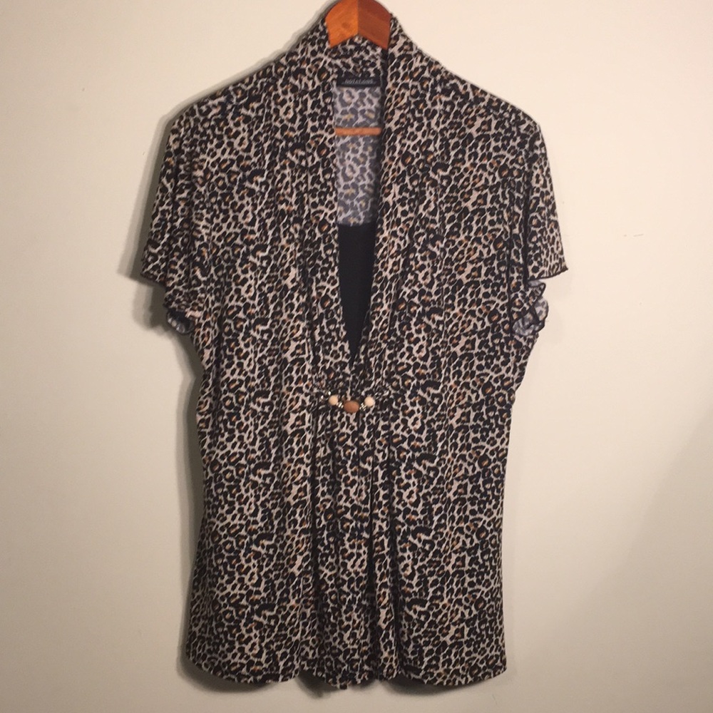 Animal Print top by Notations
